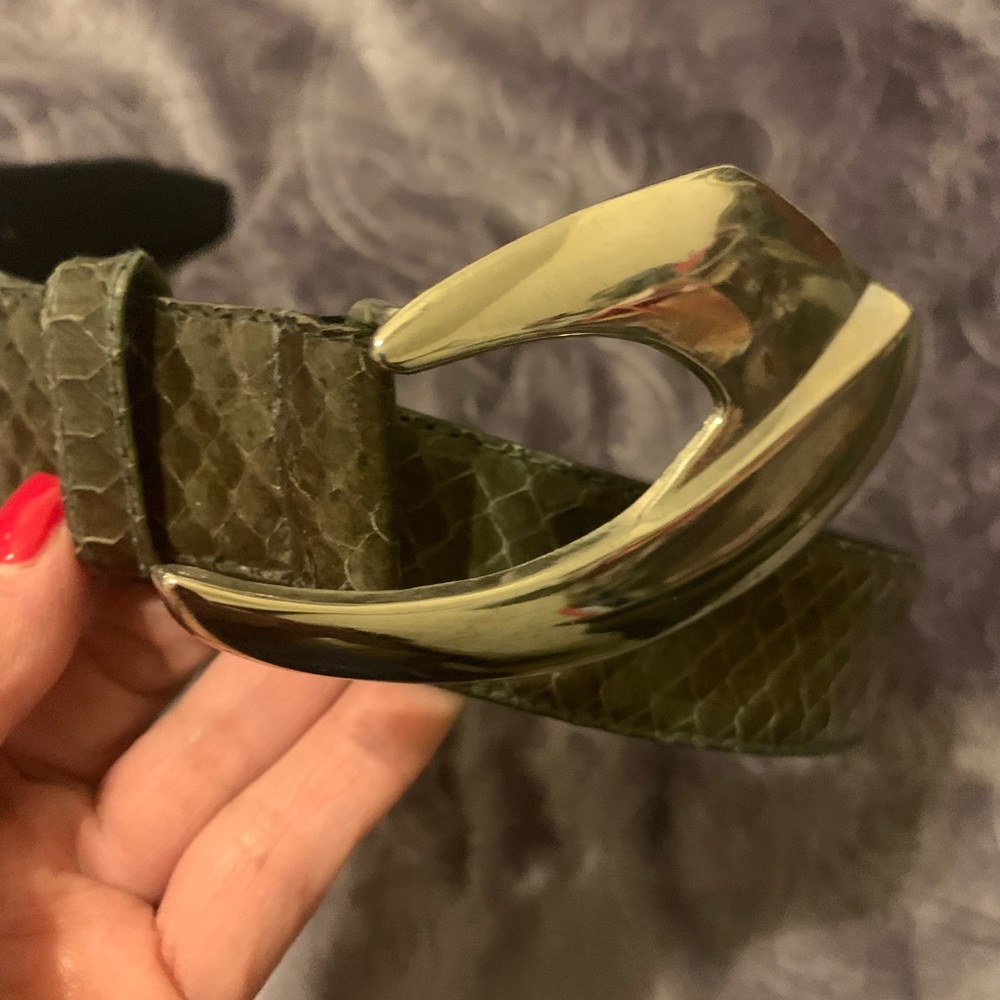 Morgan Taylor snakeskin belt